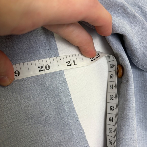 Duluth Trading Co Womens Grey/Blue Roll Tab Long Sleeve Hiking Fishing Shirt Med - Picture 4 of 10